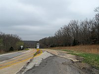 USA - Hooker Cut MO - Begin 4 Lane 1940s Route 66 (14 Apr 2009)
